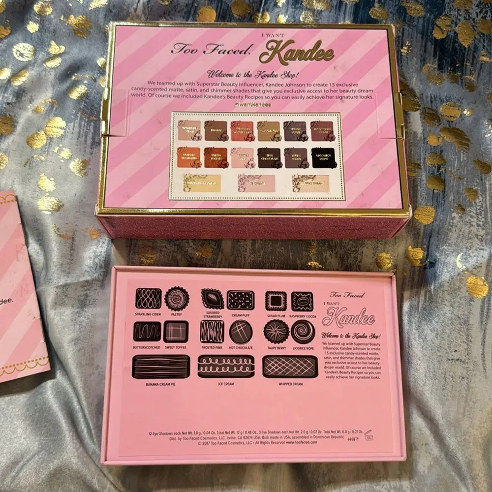 Too faced I want kandee eyeshadow palette limited edition make up